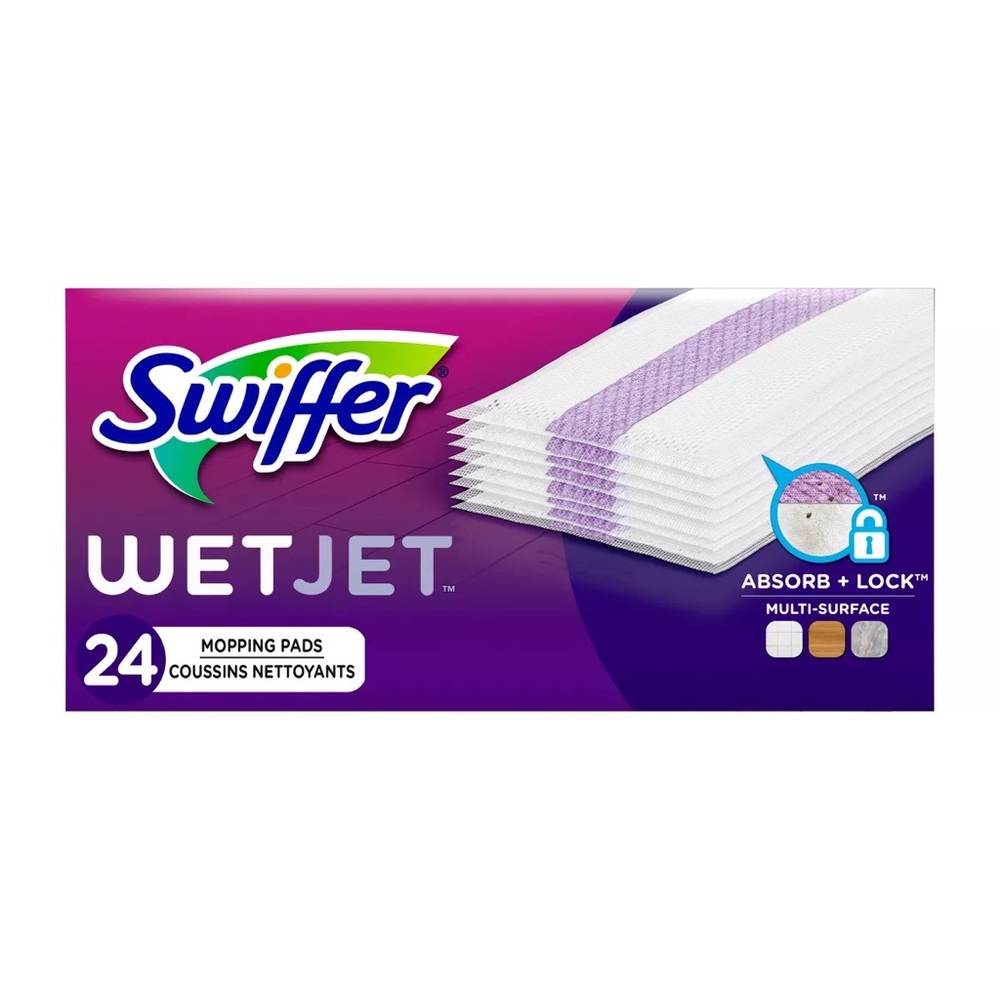 Swiffer WetJet Multi-Surface Floor Cleaner Mopping Pads Refill, 24 count, NIB
